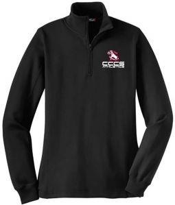 Sport-Tek Ladies 1/4-Zip Sweatshirt, Black